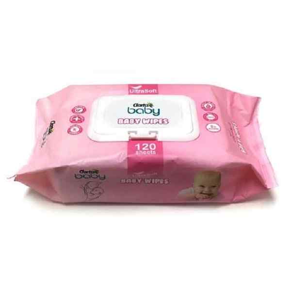 CLARISS ULTRA SOFT BABY WIPES 120 SHEETS