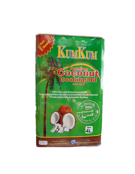 KUMKUM COCONUT COOKING OIL 4LTR TIN