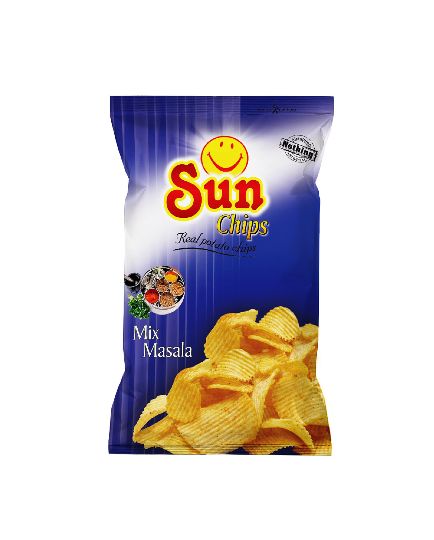 SUN MIX MASALA CHIPS 38GM