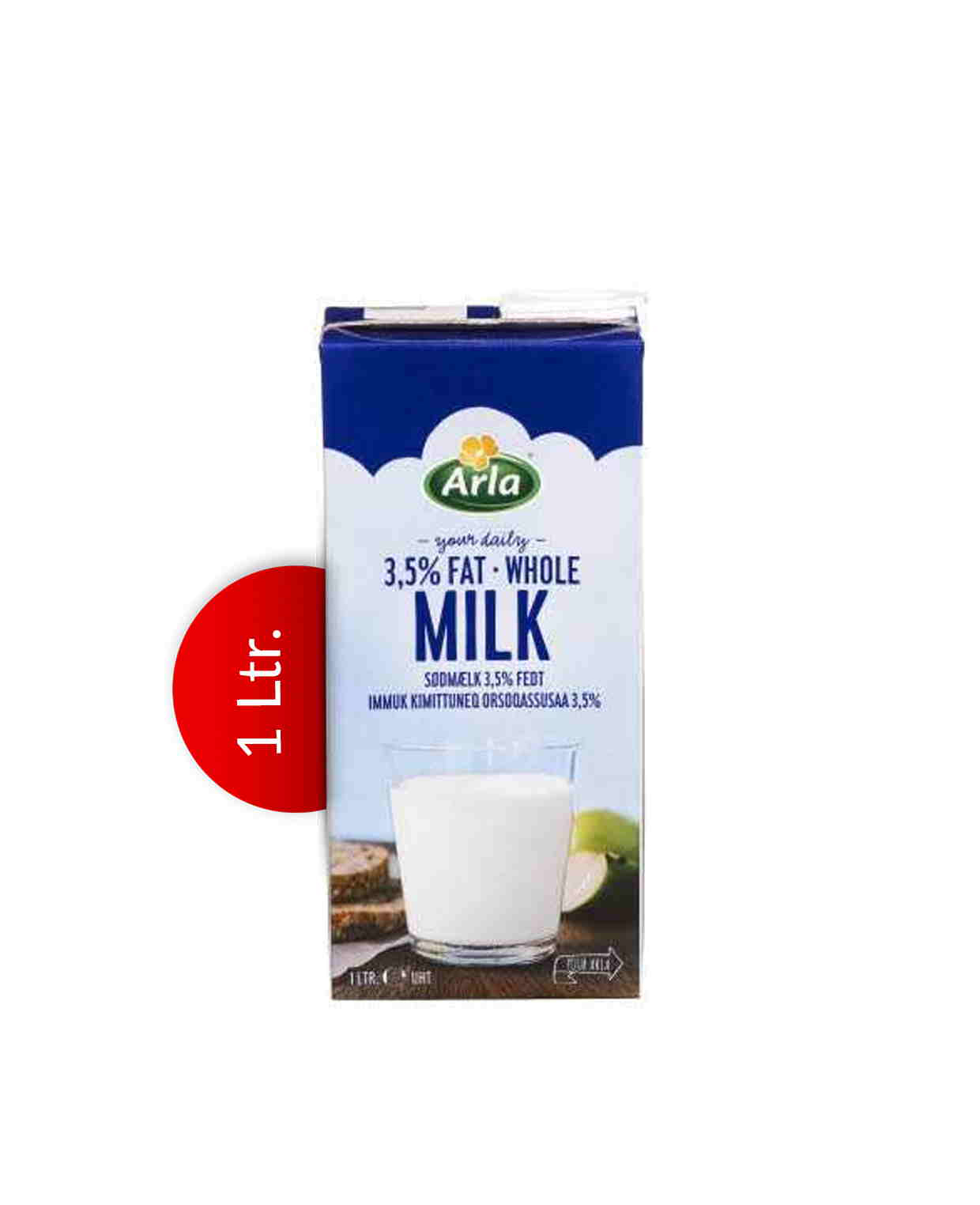 ARLA WHOLE LIQUID MILK 1LTR