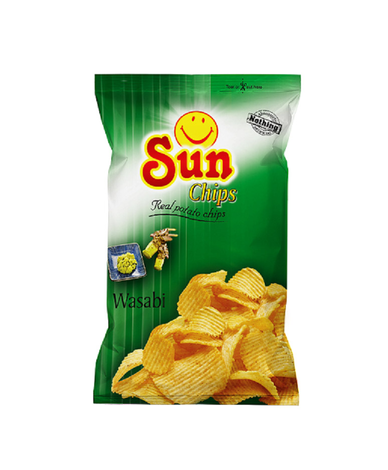 SUN WASABI CHIPS 20GM